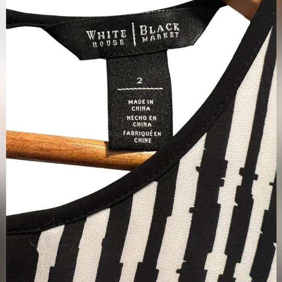 White House Black Market Panel Maxi Dress Keyhole Neck Silver Metal Clasp Size 2 - Picture 5 of 12